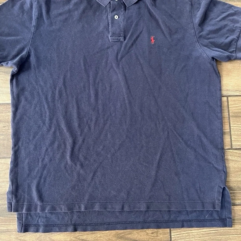 Polo Ralph Lauren Polo Shirt Mens XL Navy Short Sleeve Pony Logo Cotton